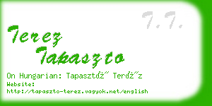 terez tapaszto business card